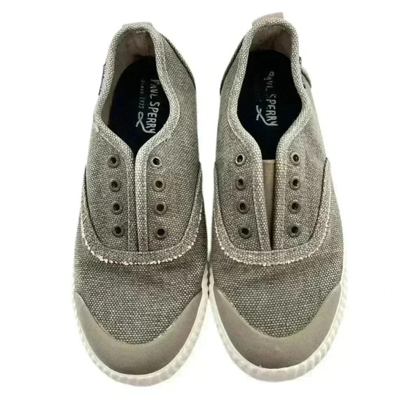 Paul Sperry topsider womens sneakers size 6 green canvas lace less slip ons - Picture 12 of 12